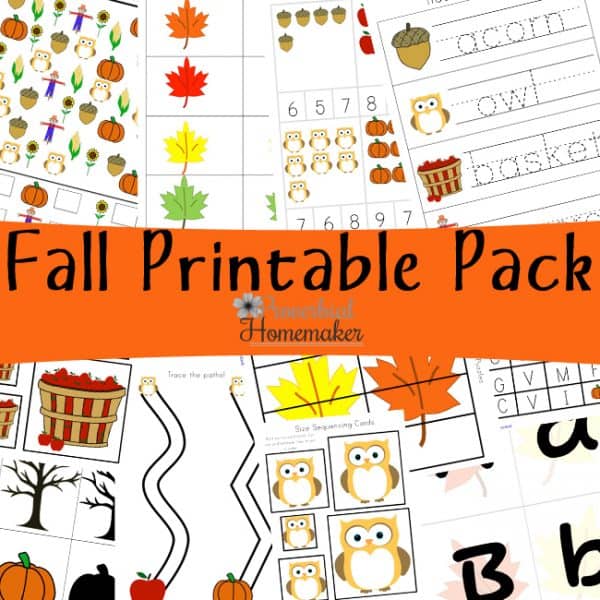 Fall Printable Pack - Homeschool Printables for Free