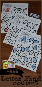 Seed Letter Find Worksheets - Homeschool Printables for Free