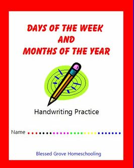 Days and Months Handwriting Pack