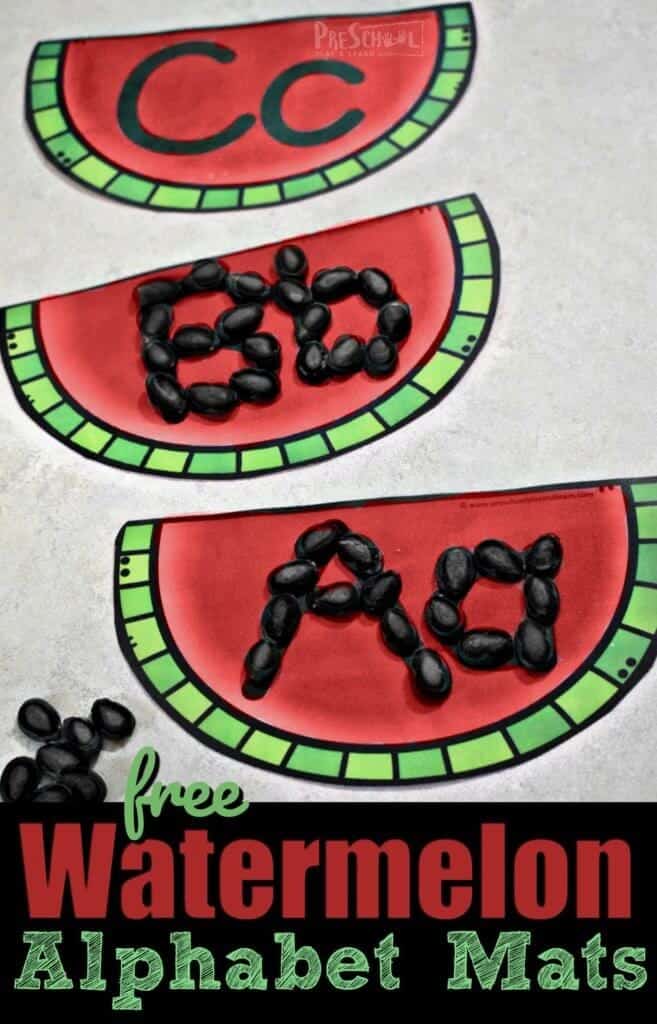 Watermelon Alphabet Mats