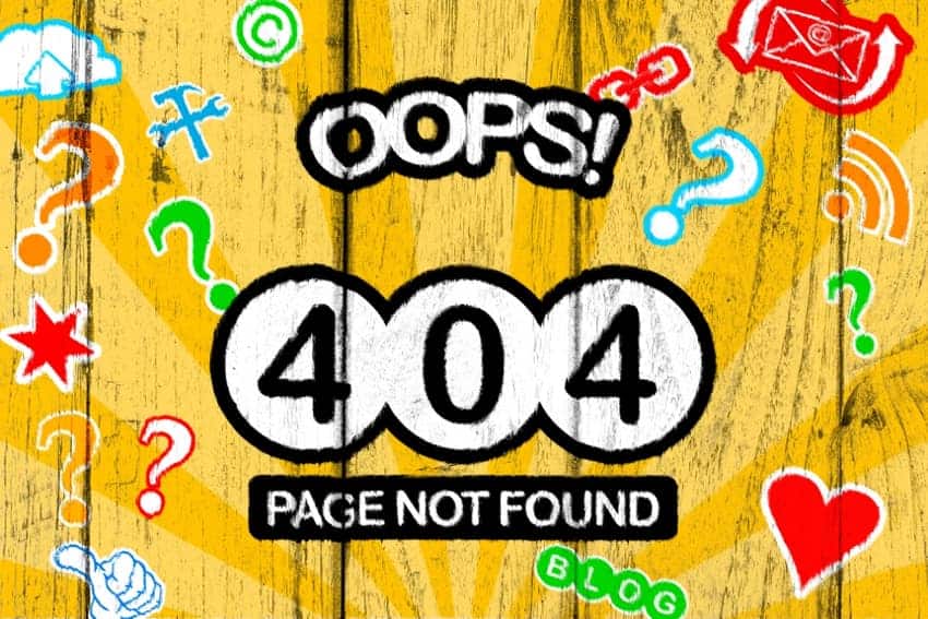 OOPS 404 page not found