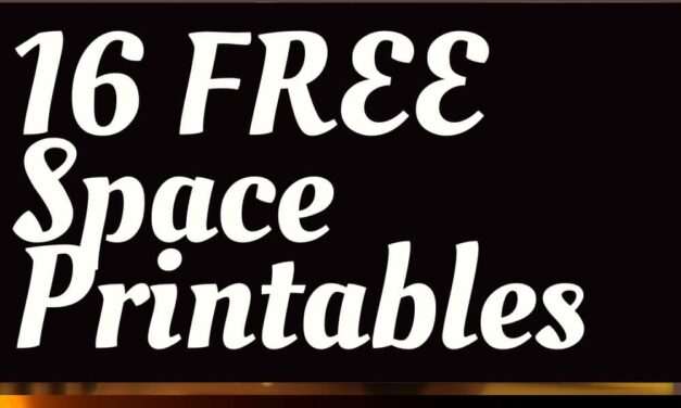 16 FREE Homeschool Printables for Space