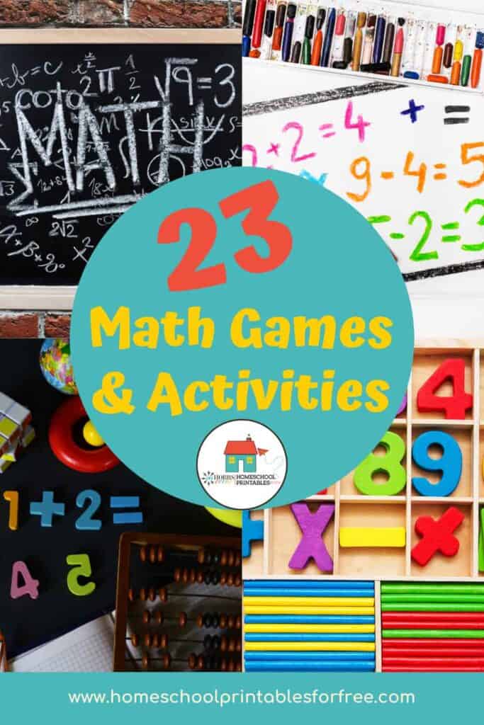 23 FREE Math Games and Activities for your homeschool!