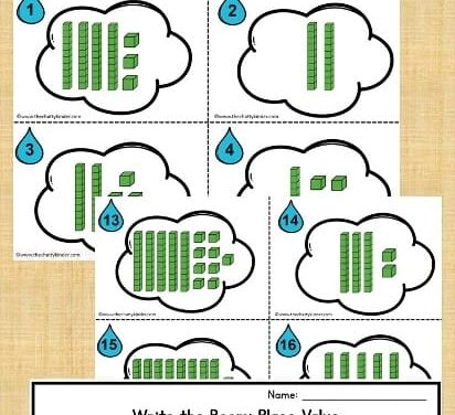 Spring Math Center: Place Value Task Cards